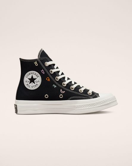 Zapatillas Altas Converse Chuck 70 Mystic Symbols Mujer Negras Blancas | PE E754WP